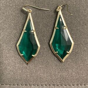 Kendra Scott Translucent Emerald Earrings